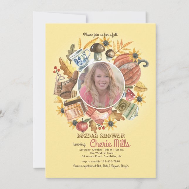 Foto für Herbstelemente Einladung (Vorderseite)