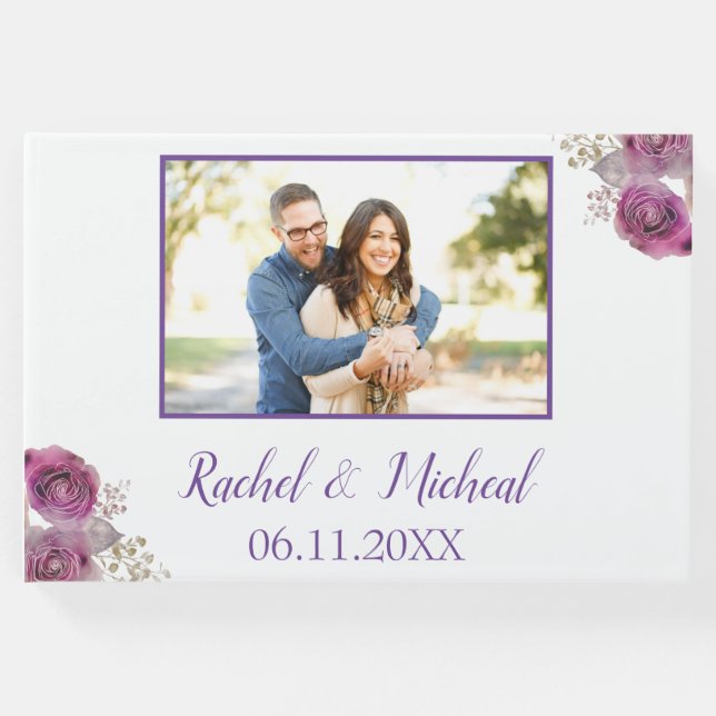 Foto für Hochzeiten im Wasserfarben Gästebuch (Vorderseite)