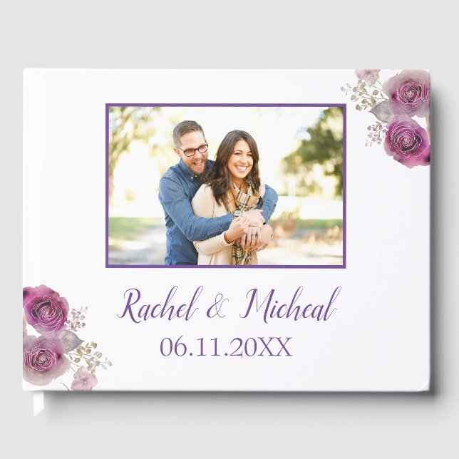 Foto für Hochzeiten im Wasserfarben Gästebuch (Vorderseite)