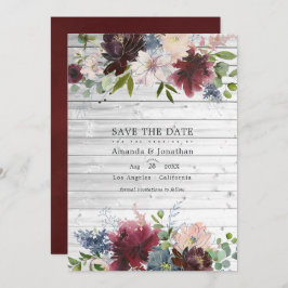 Foto für Hochzeiten in Burgund, Navy und Blush Save The Date