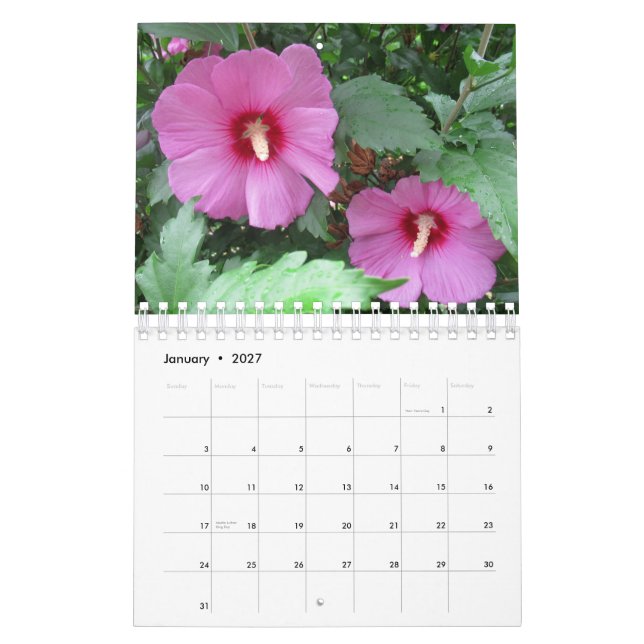 Foto für hübsche Blume Kalender (Jan 2027)