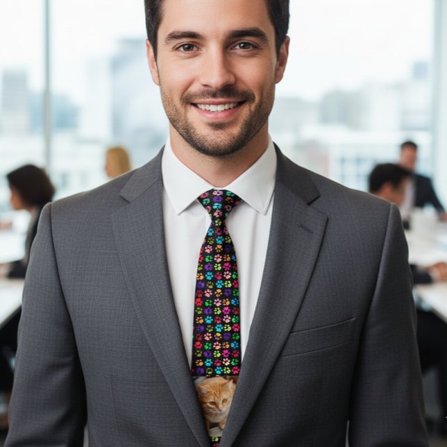 Foto für Katzen  Foto Paws personalisieren Krawatte (Von Creator hochgeladen)