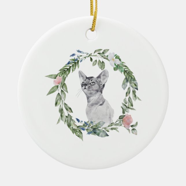 Foto für Katzen-Memorial und Personalisierte Keramik Ornament (Vorne)
