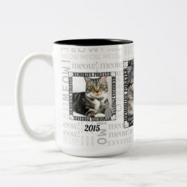 Foto für Katzen mit schwarzem und weißem Namen Zweifarbige Tasse