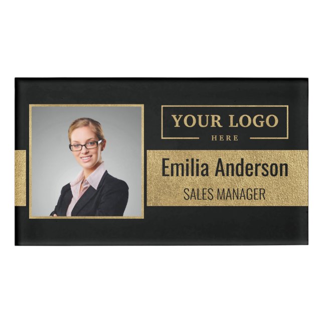 Foto für kundenspezifische Firmenlogos Firmenmitar Namenschild (Vorderseite)