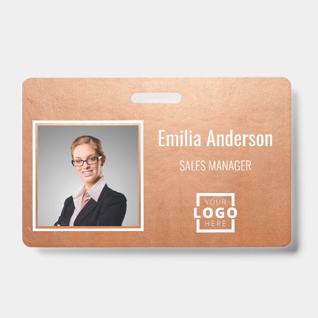 Foto für kundenspezifische Firmenlogos für Mitarbe Ausweis (Vorderseite)