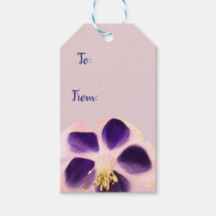 Foto für lila Blume benutzerdefinierte Gift-Tags Geschenkanhänger