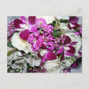 Foto für lila und weiße Blume Postkarte