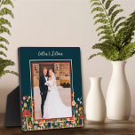 Foto für maßgeschneiderte Namen von Blütendrachens Fotoplatte<br><div class="desc">Fun Modern Floral Wildblume Mushroom Easel Foto Message Plaque - farbenfrohe und stilvolle Kunstwerke perfekt für Paare. Diese lustigen personalisierten Foto Easel Plakate machen große Halterungen für Familie, Freunde, Mitarbeiter, Lehrer, etc.. Das perfekte Geschenk für Ihr Valentin. Modernere, blumige und motivierend Plaques in meinem Geschäft. Zazzle bietet Mengenrabatte, wenn Sie...</div>