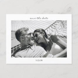 Foto für Minimalistische Skriptschrift Save the Da Ankündigungspostkarte