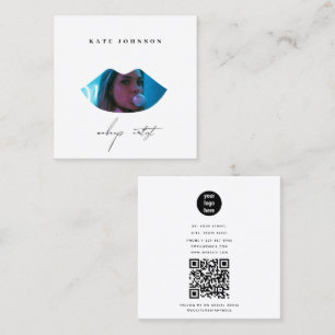 Foto für moderne Business-Logos Makeup Artist Lip Quadratische Visitenkarte