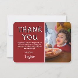 Foto für moderne Kinder Geburtstag | Dankeschön Ka Dankeskarte