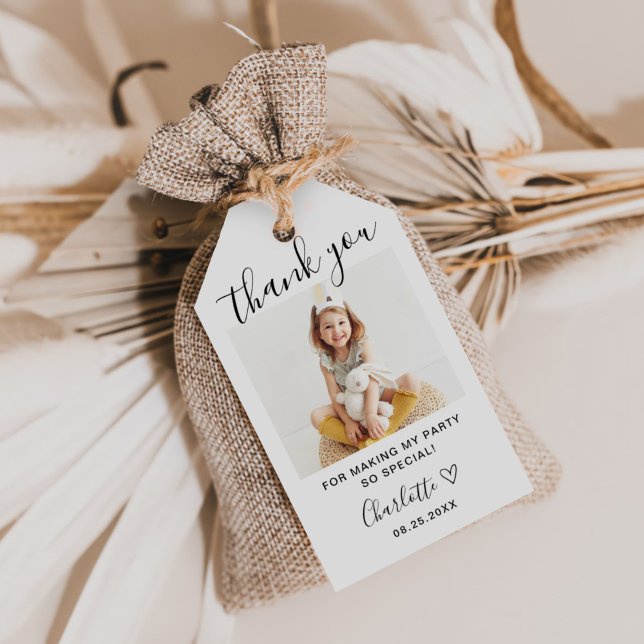 Foto für moderne Kinder Geburtstag Geschenkanhänger (Von Creator hochgeladen)