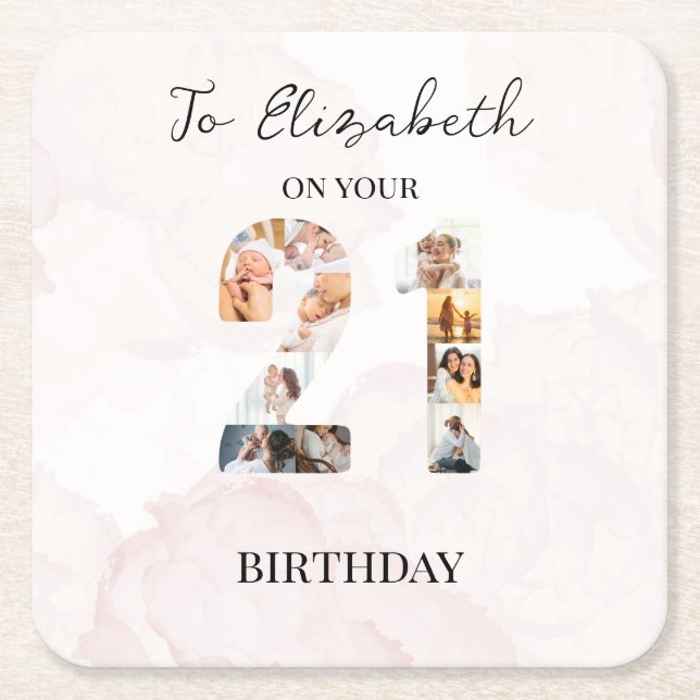 Foto für niedliche benutzerdefinierte Familie Rechteckiger Pappuntersetzer (Vorderseite)