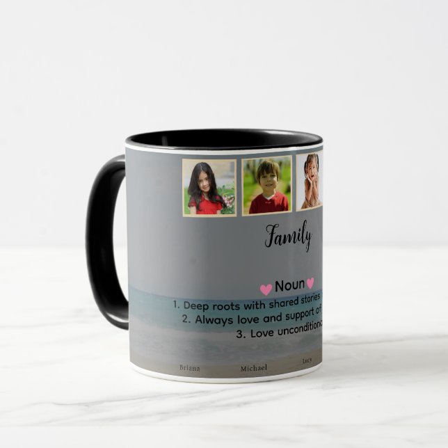 Foto für niedliche benutzerdefinierte Familie Tasse (Vorderseite Links)