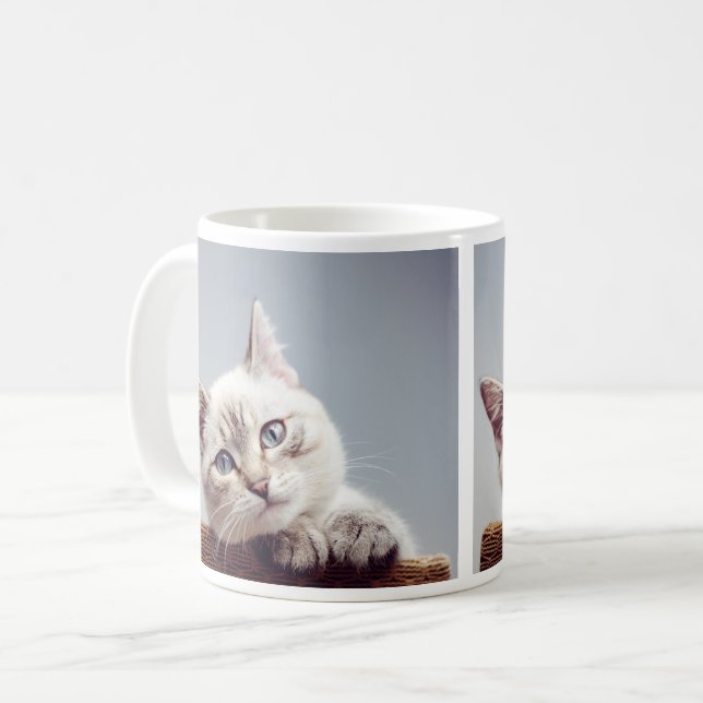 Foto für personalisierte Begleiter und Text Kaffeetasse (Vorderseite Links)
