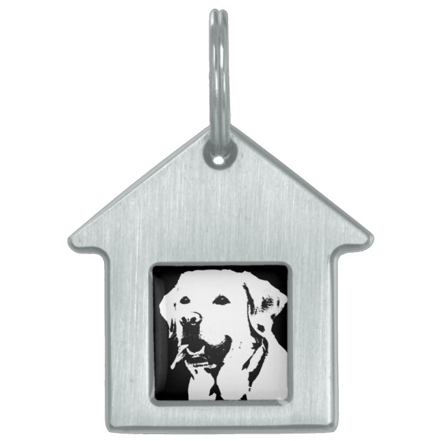 Foto für personalisierte Dog Portrait Foto Name Tiermarke (Vorderseite)