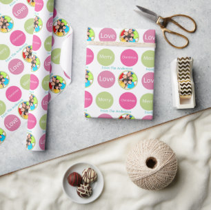 Foto für personalisierte Familienferien Geschenkpapier