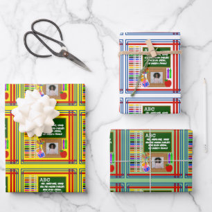 Foto für personalisierte Lehrer Geschenkpapier Set