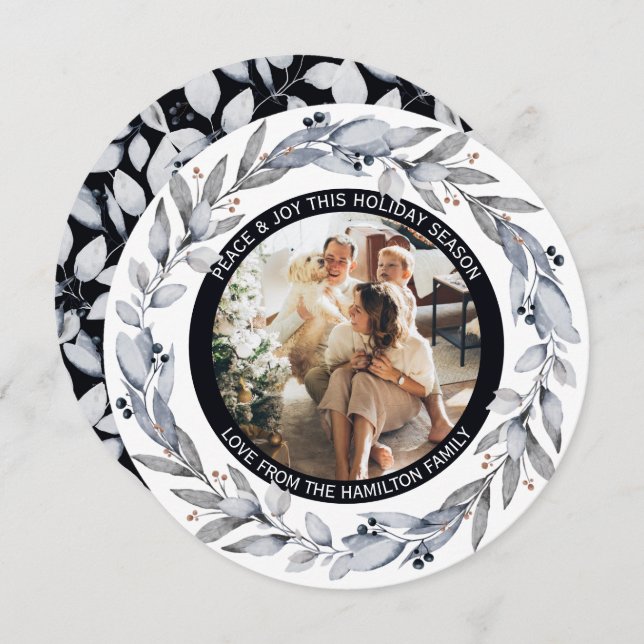 Foto für Personalisierte Weihnachtsfeiertage Feiertagskarte (Vorne/Hinten)