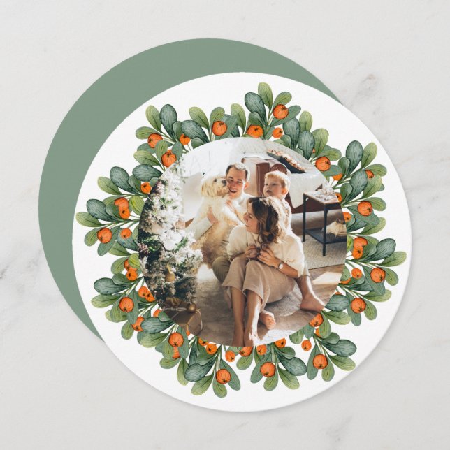 Foto für Personalisierte Weihnachtsfeiertage Feiertagskarte (Vorne/Hinten)