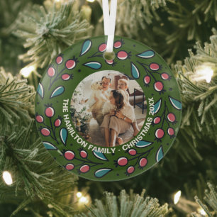 Foto für Personalisierte Weihnachtsfeiertage Ornament Aus Glas
