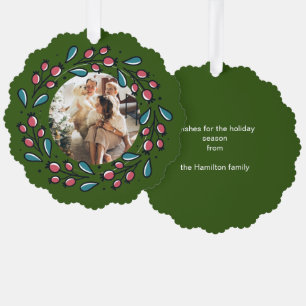 Foto für Personalisierte Weihnachtsfeiertage Ornament Karte