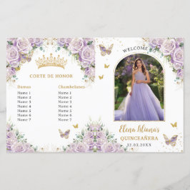 Foto für Quinceañera Lilac Floral Butterfells