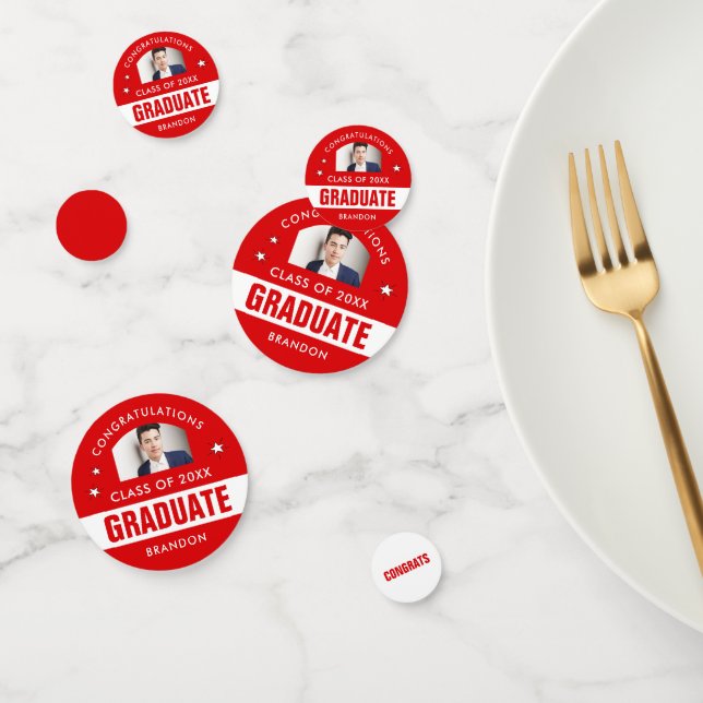 Foto für Rot und Weißer Abschluss, kundenspezifisc Konfetti (Gruppe)