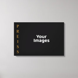 Foto für Schwarz/Gold-Familiennamen Anzeigen von C Leinwanddruck