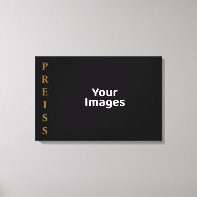 Foto für Schwarz/Gold-Familiennamen Anzeigen von C Leinwanddruck (Vorderseite)