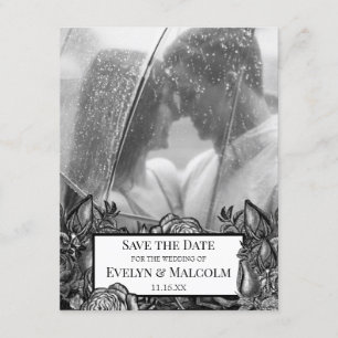 Foto für Schwarz und Weiß Save the Date Einladung