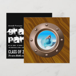 Foto für schwarze und goldene Abschluss Einladung