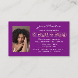 Foto für Social Media-Logos QR-Code Blog Rose Berr Visitenkarte