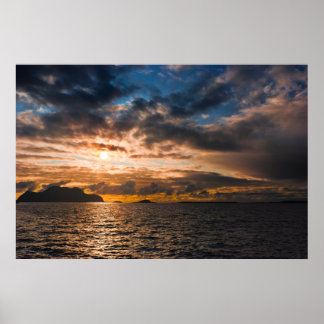 Foto für Sonnenuntergänge im Nordseeraum. Alesund, Poster