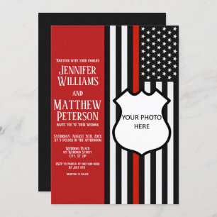 Foto für Thin Red Line-Abzeichen Einlegen Einladung