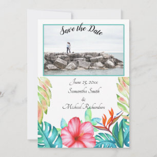 Foto für tropische Blume Save The Date