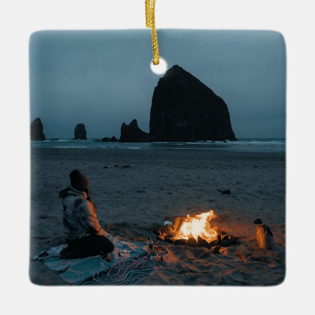 Foto für Urlaub, Urlaub Sake Weihnachtsgeschenk Keramikornament (Vorderseite)