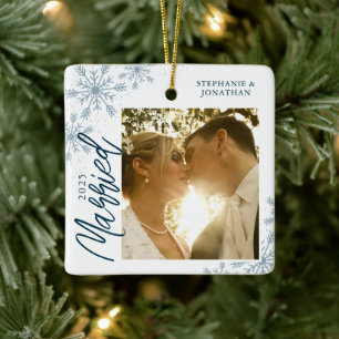 Foto für Verheiratete Schneeflocken Keramikornament