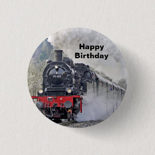 Foto für Vintage Zugdampflokomotive Button