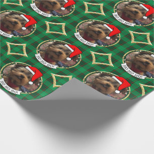 Foto für Weihnachten Rot und Grün Kariert Geschenkpapier