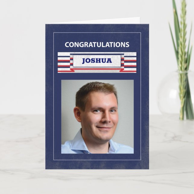 Foto für Zollangelegenheiten, Name des Graduierten Karte (Vorderseite)