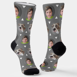 Foto für zwei Fotos Kind oder Haustier Socken