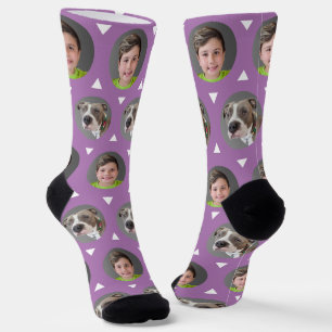 Foto für zwei Fotos Kind oder Haustier Socken