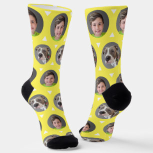 Foto für zwei Fotos Kind oder Haustier Socken