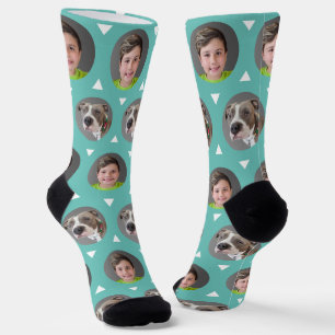 Foto für zwei Fotos Kind oder Haustier Socken