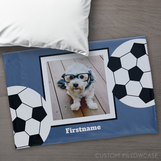 Foto Fußball hinzufügen - Farbe bearbeiten Kissenbezug (Custom Pillowcase)