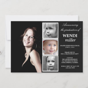 Foto-Gaduation Party Einladung