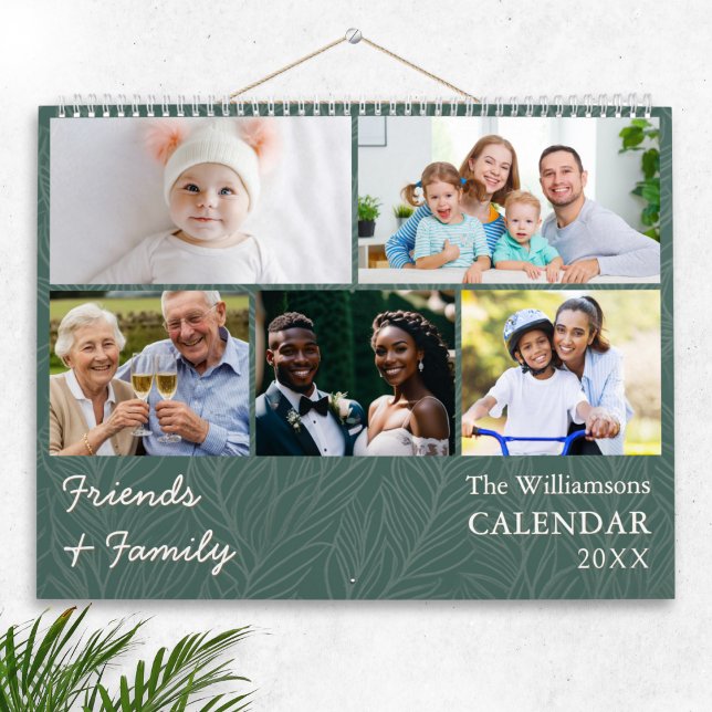 Foto-Galerie-Kalender für Familien und Freunde Kalender (A stylish 12-month calendar to personalize with favorite photos of your friends and family)