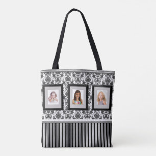 Foto-Galerie-Tasche mit Schwarzweiss-Hintergrund